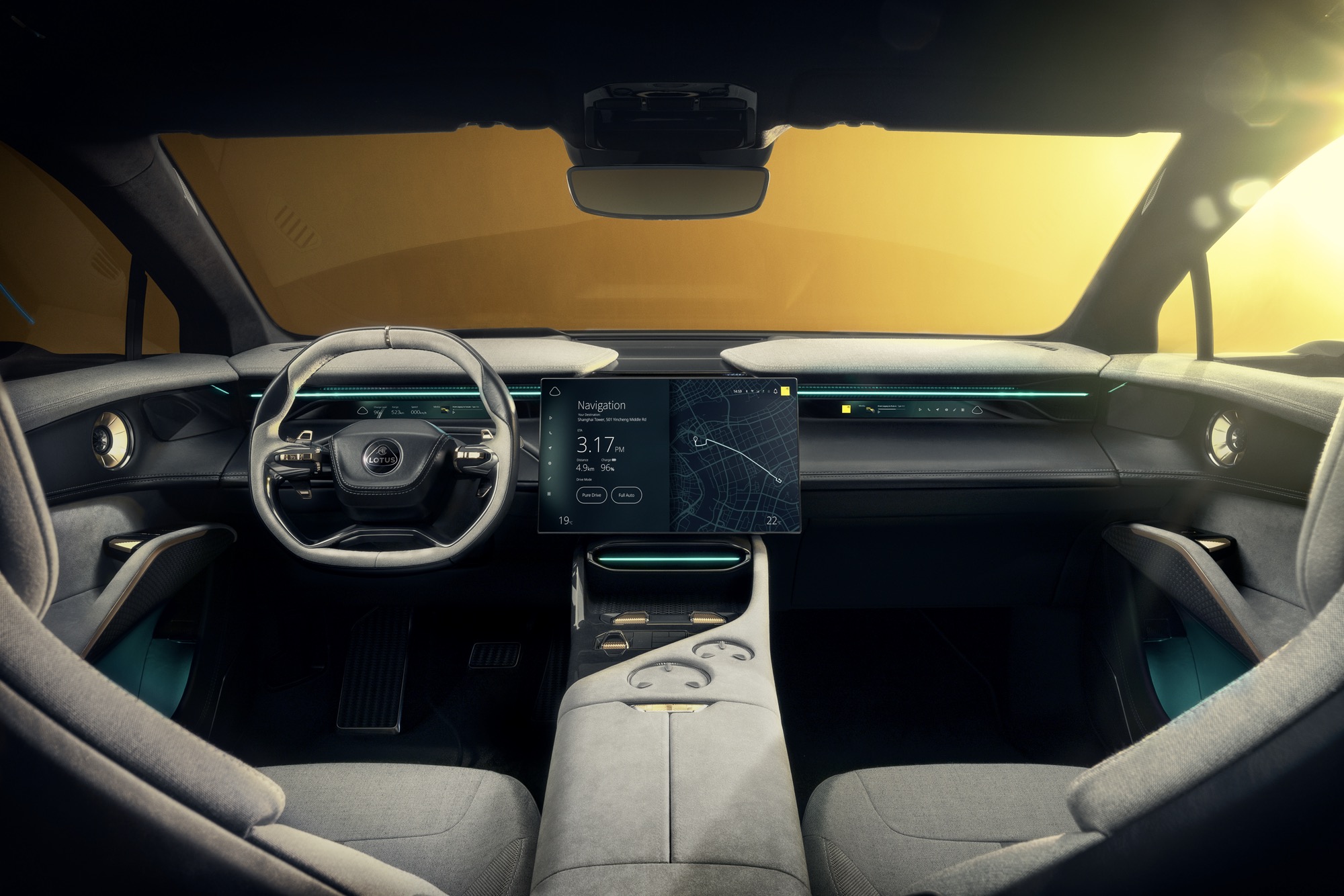 Lotus Eletre interior and dashboard